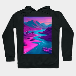 Vaporwave river aesthetic Hoodie